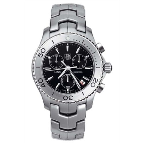 TAG Heuer Link Quartz Chronograph 1/10th Stainless Steel / Black